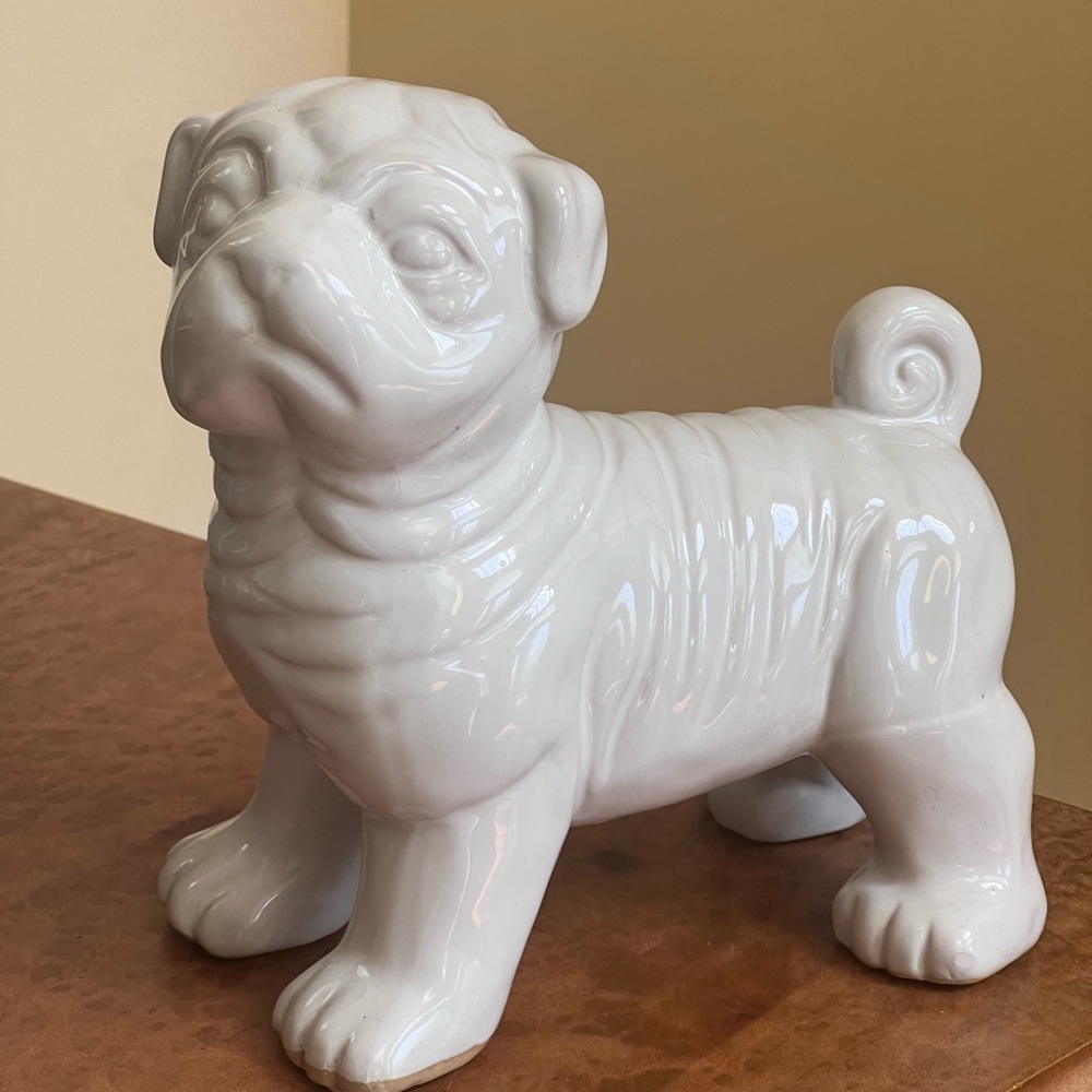 Ceramic Pug Dog Statue